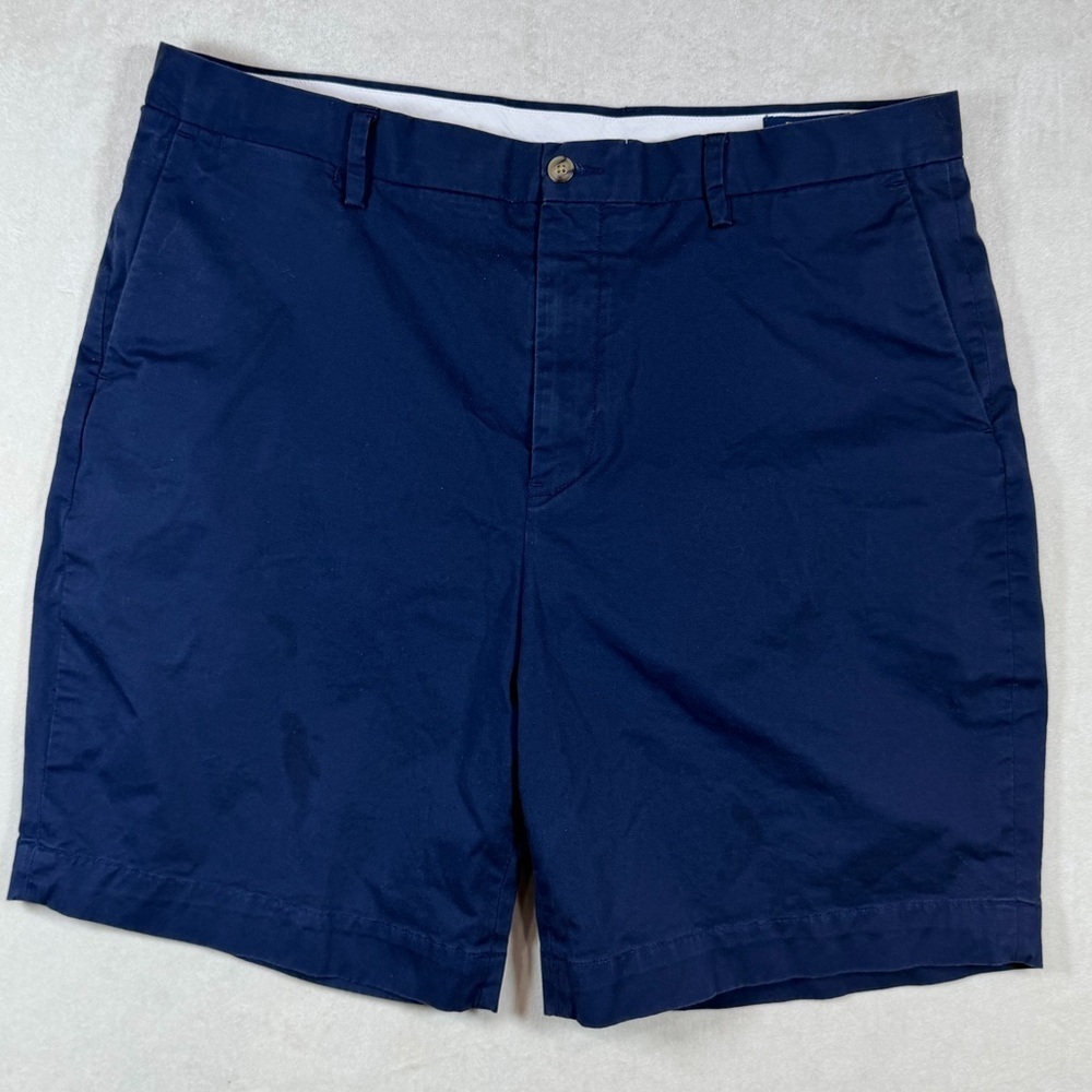 Polo Ralph Lauren 36W Stretch Classic Fit Cotton Dark Blue Flat Front Shorts
